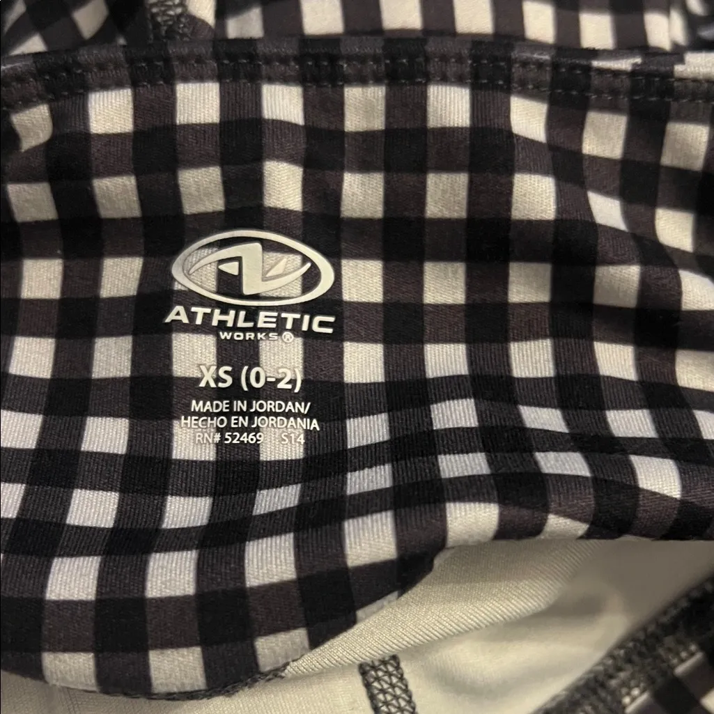 Athletic Works Black and White Gingham Shorts - Image 2