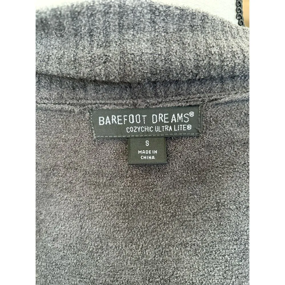 Barefoot Dreams Charcoal Grey Cozychic Ultra Lite Tie Waist Cardigan - Image 5