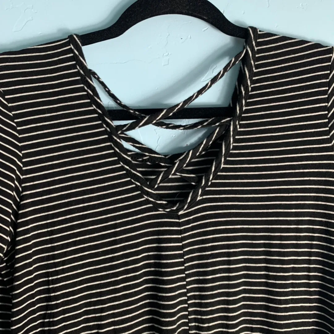 striped tshirt dress Black Size L - Image 6