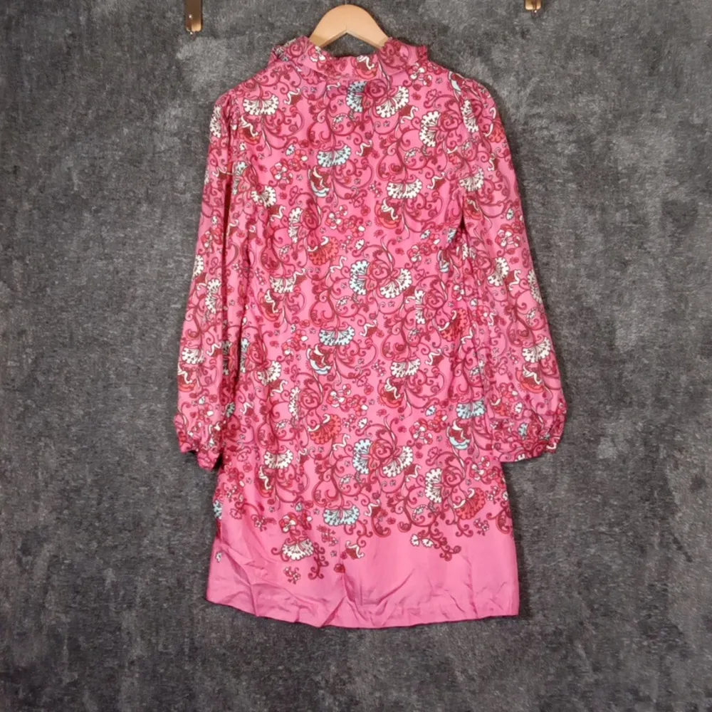 Lily Pulitzer Wayles Hotty Pink Ring Silk Tunic Shirt Dress Vacation Womes 4=S - Image 4
