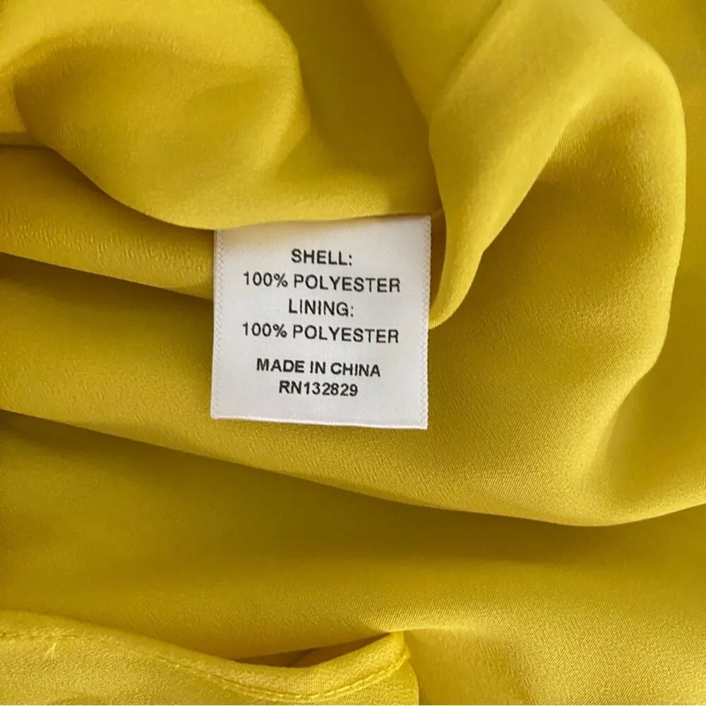 Revolve Lovers + Friends Karen One Shoulder Yellow Satin Bow Mini Dress Medium - Image 10