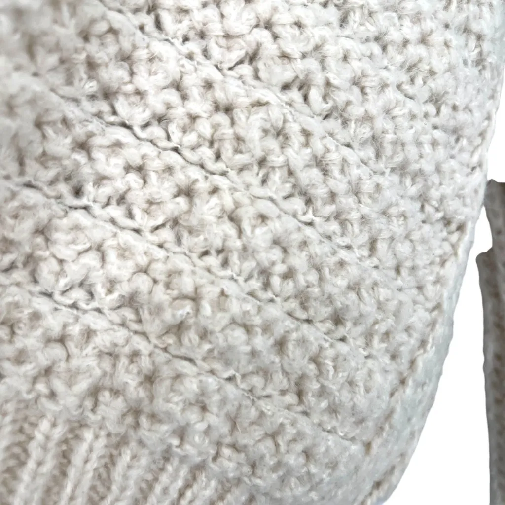 Gentle Fawn Chunky V-Neck Sweater Cream Size XS - Image 8