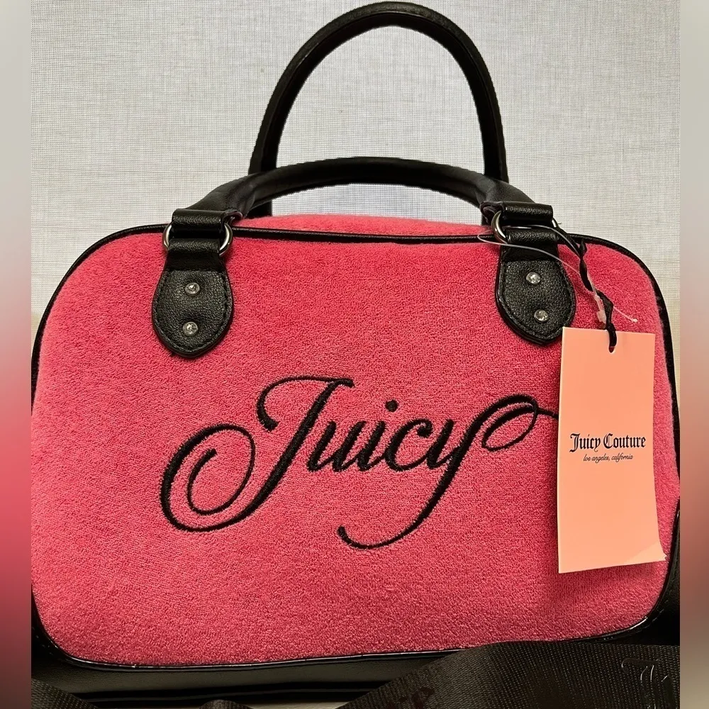 Juicy Couture Pink Terry Bowler Bag • Crossbody & Top Handle • NWT - Image 5