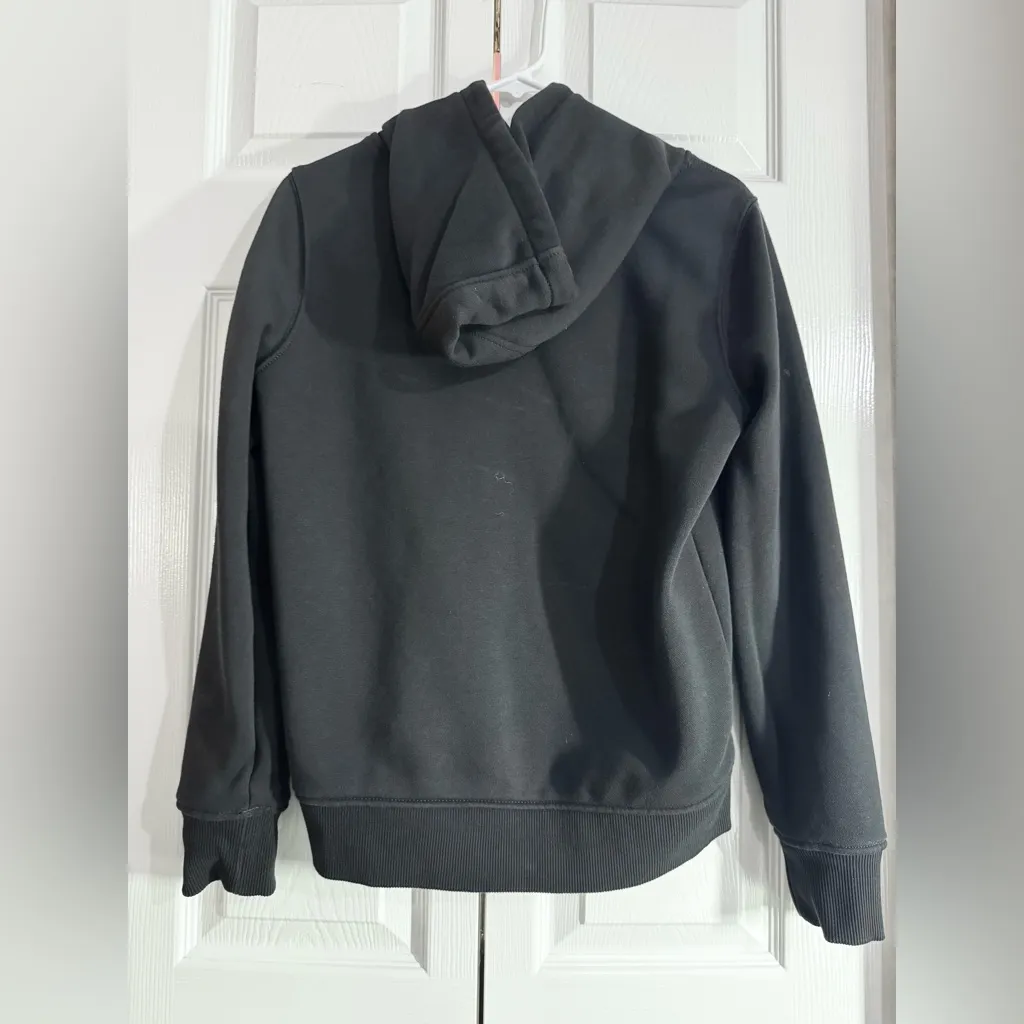 Carhartt Womens Relaxed Fit Midweight Logo Sleeve Graphic Hoodie Black - XS - Image 2