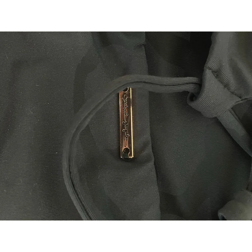 SPIRITUAL GANGSTER Black Lace Up One Piece Swimsuit Size Small S Flower Patch - Image 4