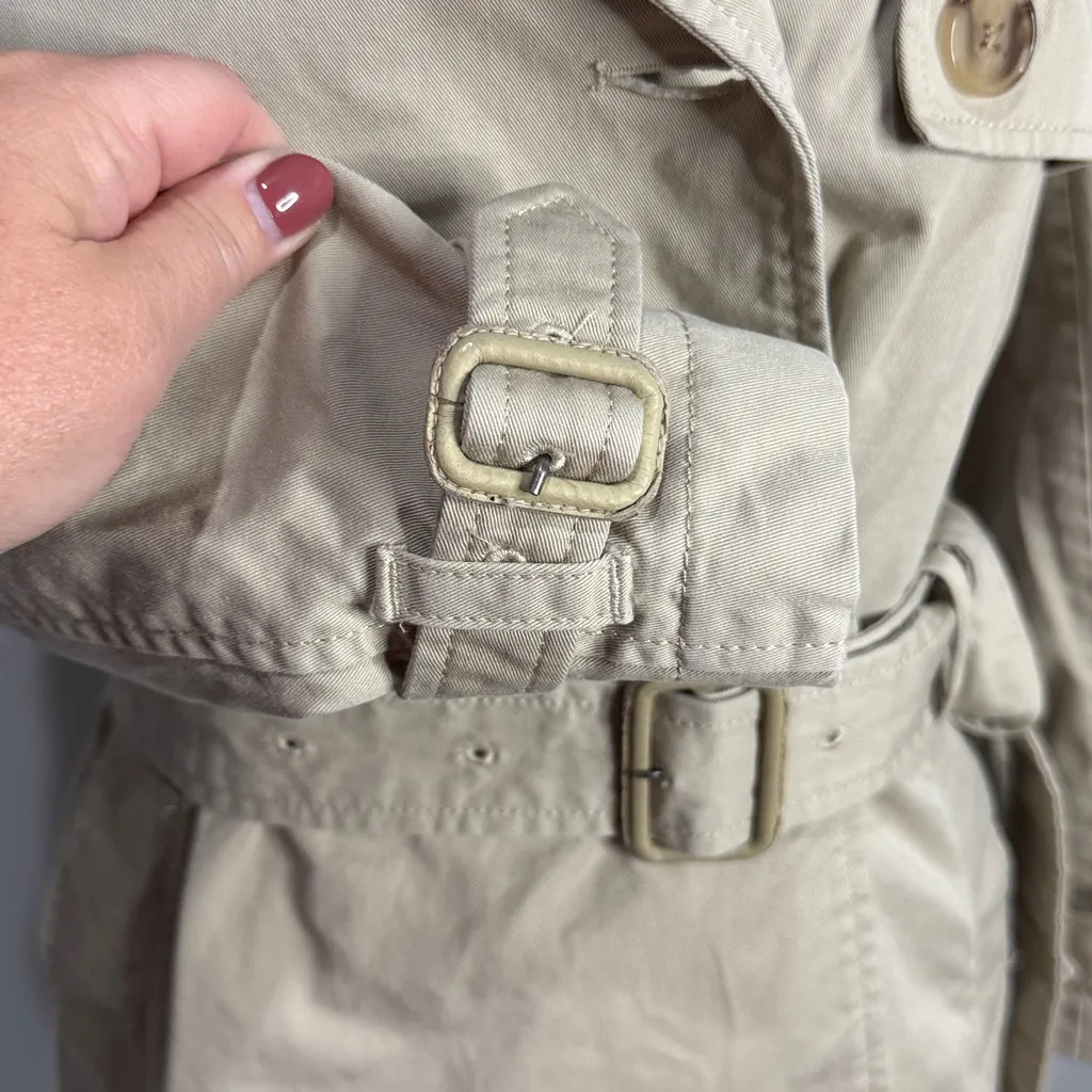 Gap Tan Belted Trench Coat Med Weight  Size XSP - Image 3