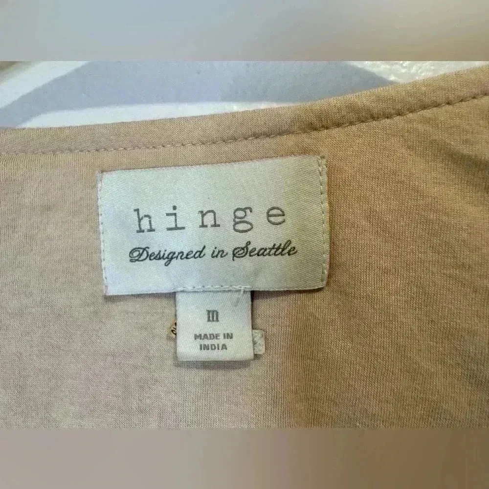 Hinge Tiered Pink Ruffles Open Cardigan‎ Long Sleeve Size M - Image 3