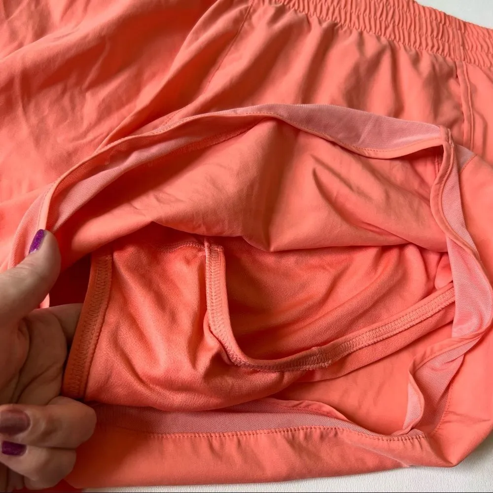 ATHLETA Plus Size Mesh Racer Run 4” Island Coral Breathable Short - Image 6