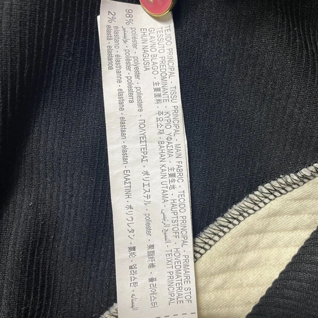 Zara Women’s Sz S Colorblock Knit Turtleneck Drawstring Waist Sweater Top - Image 6