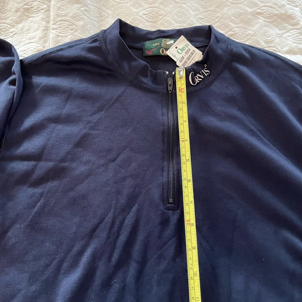 NWT: Orvis Dark Blue Quarter Zip Pullover size XL - Image 7