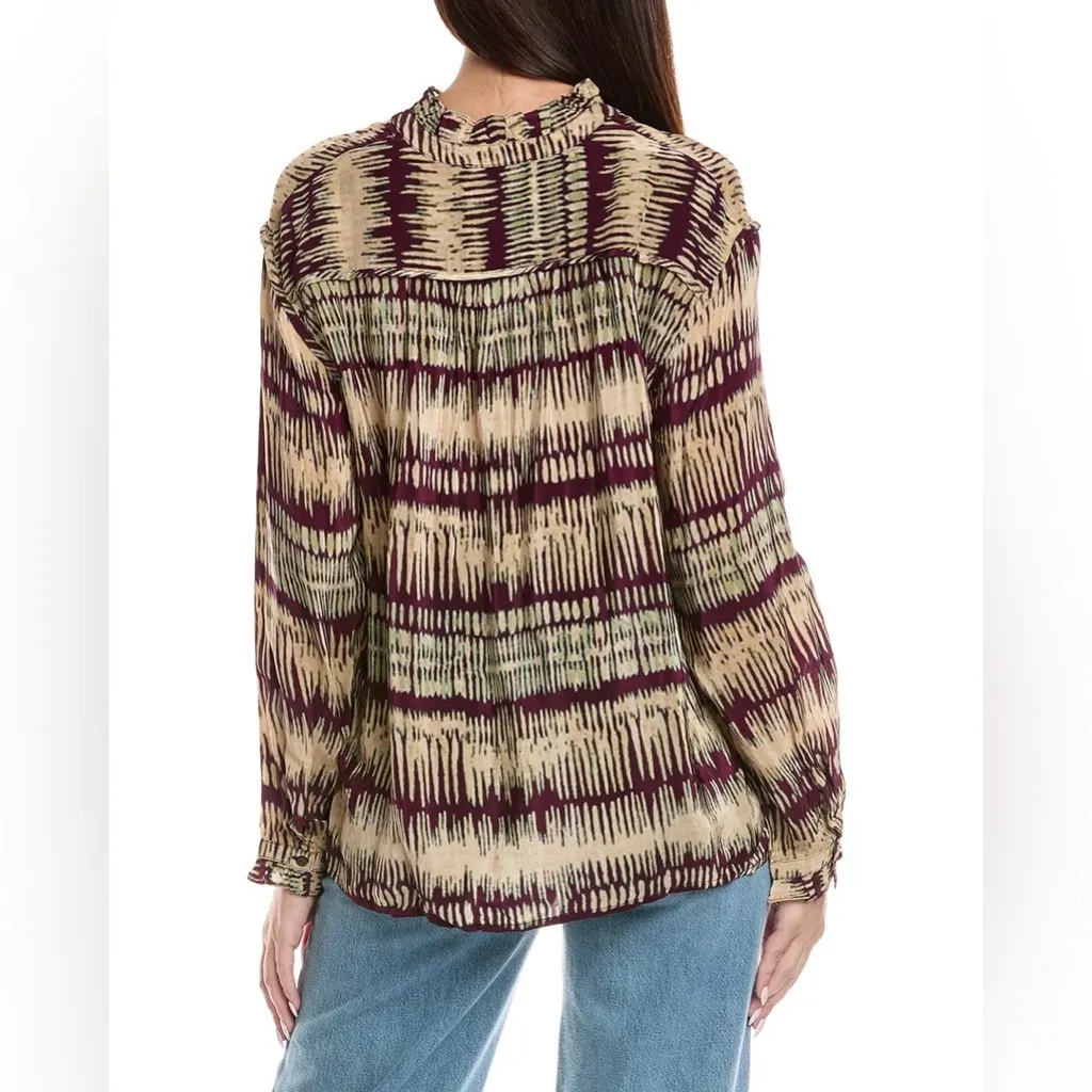 Ba&Sh Amore Abstract Button-Up Shirt Size 3 /L - Image 3