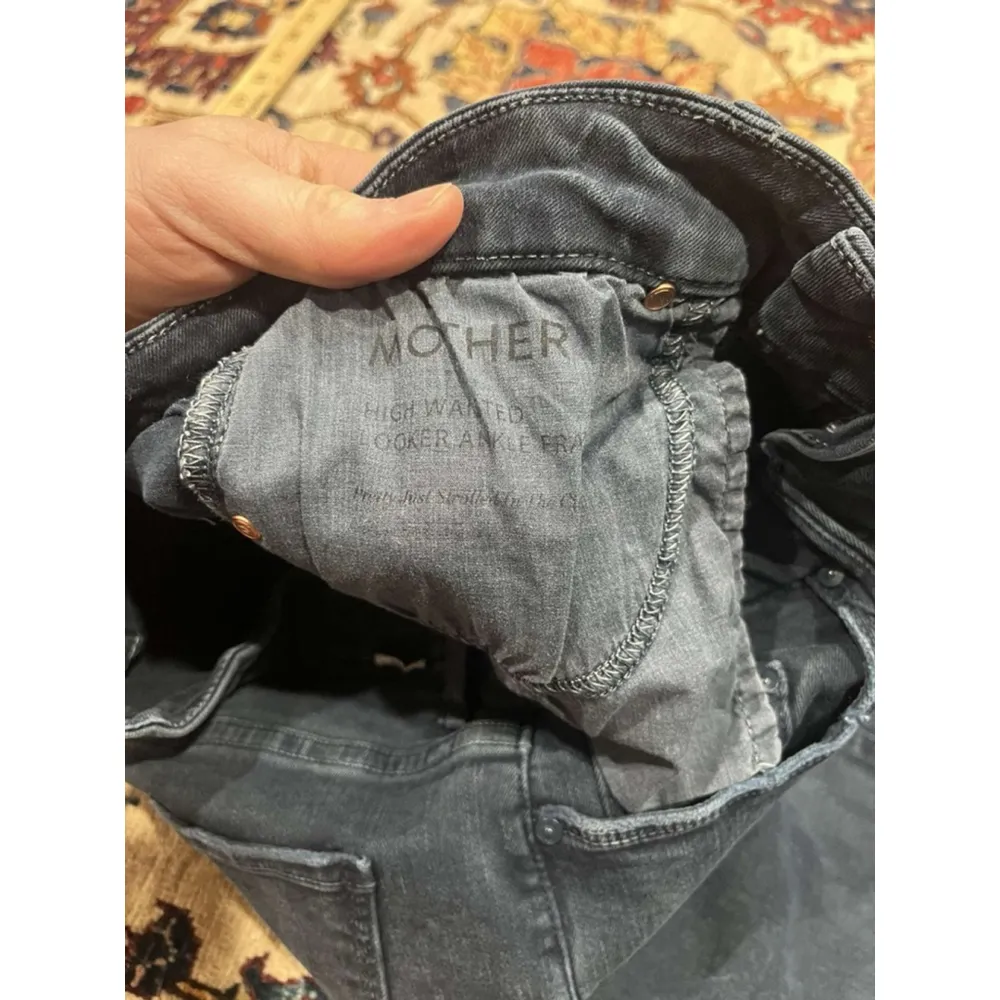 Womens Mother High Waisted Looker Ankle Fray in Pretty Just Strolled In City Blue Size 26 - Image 6