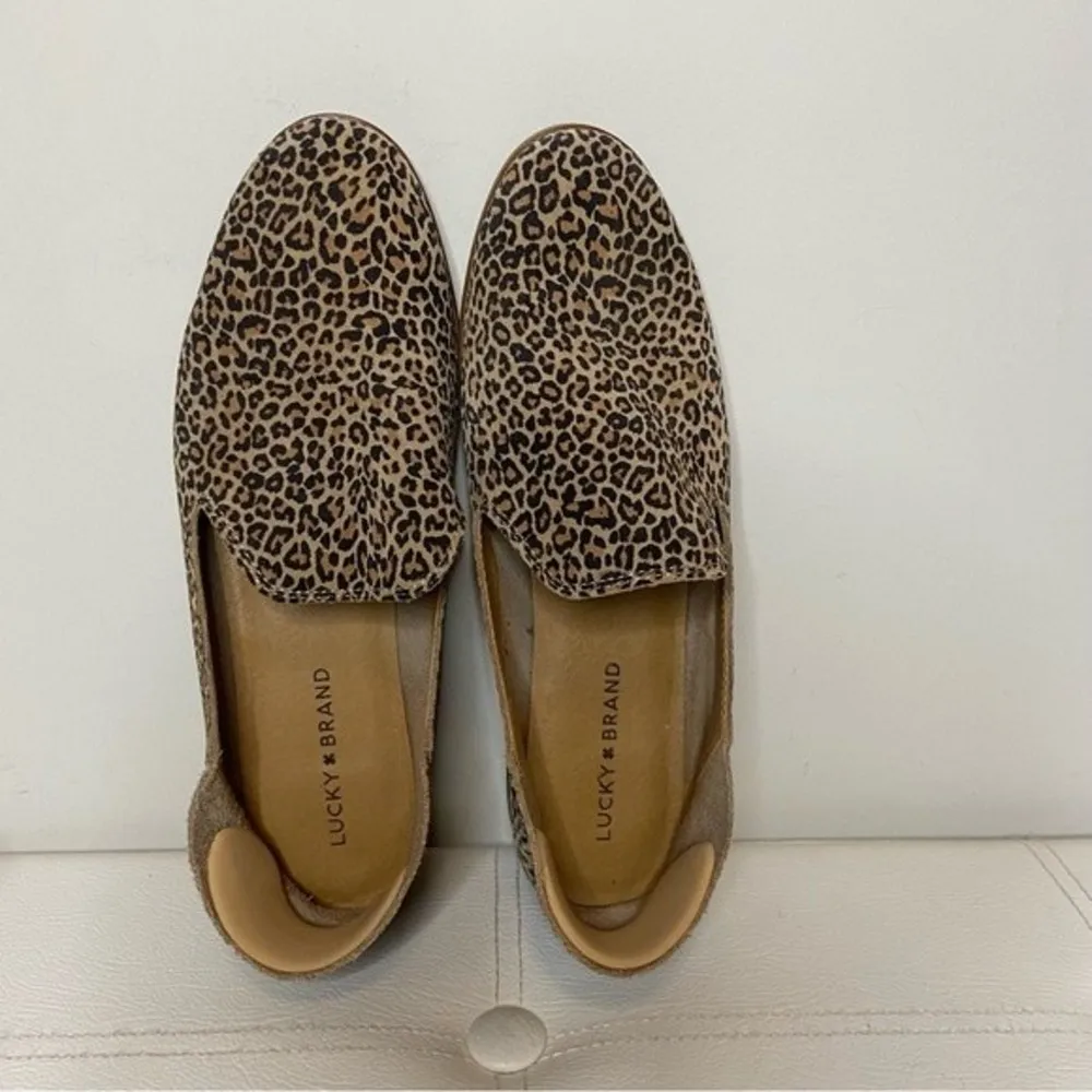 Cahill Leopard Print Loafer Eyelash Sophia Leather Loafers Size 10 - Image 9