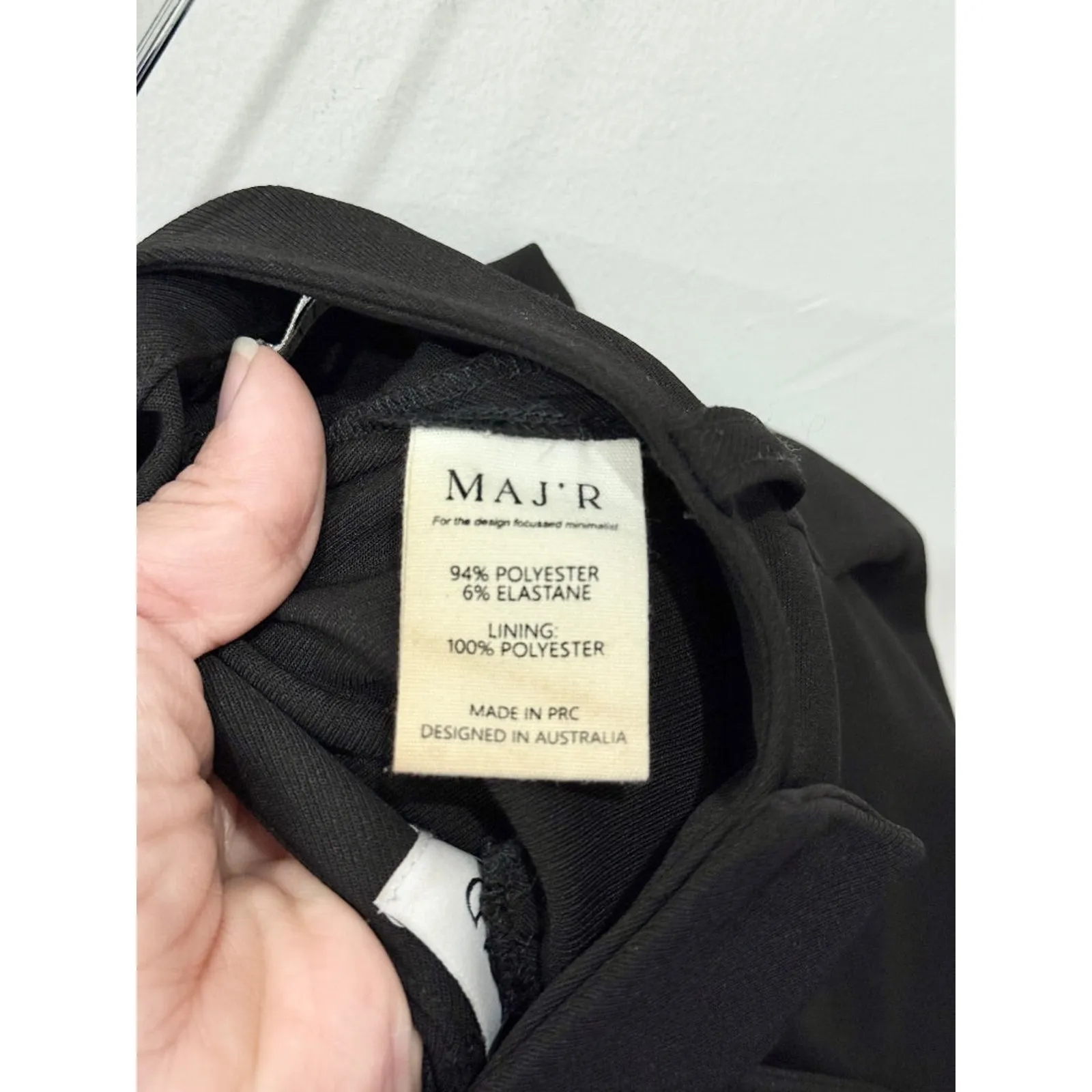 Maj'r The High Waisted Pleated Front Wide Leg Trouser Pants Black Women's Size 6 - Image 9