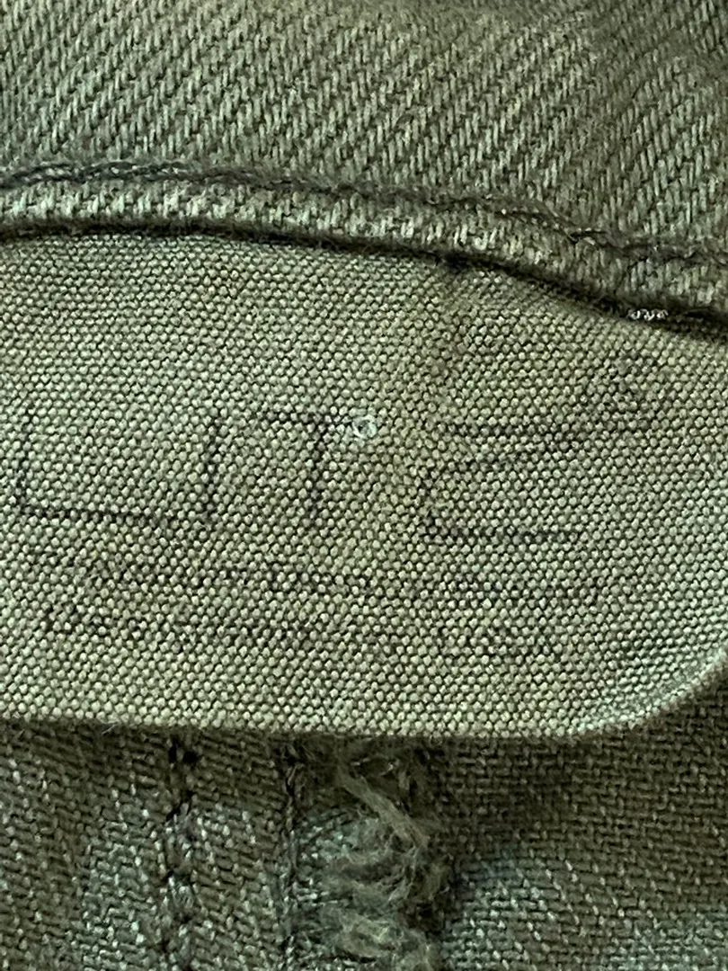 Litz Distressed Denim Skirt Green - Image 4