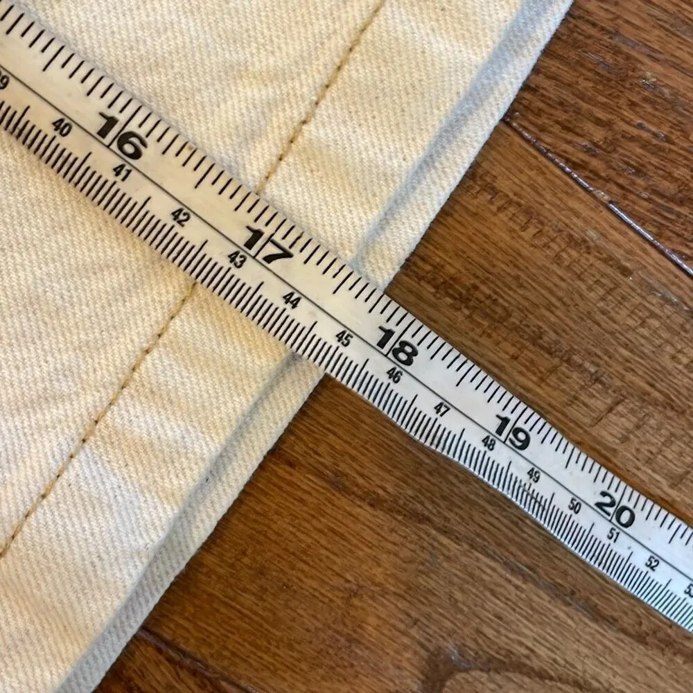 Free People ecru paperbag denim waist skirt size 10 - Image 4