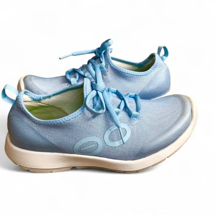 OOFOS OOmg Sport LS Women Carolina Blue Lace Up Sneakers Size US 8.5 - Image 2