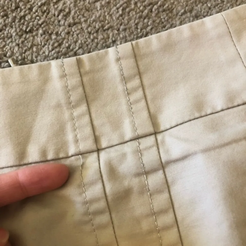 MEXX Solid Tan Beige Straight Pencil Work Cotton Knee Length Skirt UK 10 / US 6 - Image 11