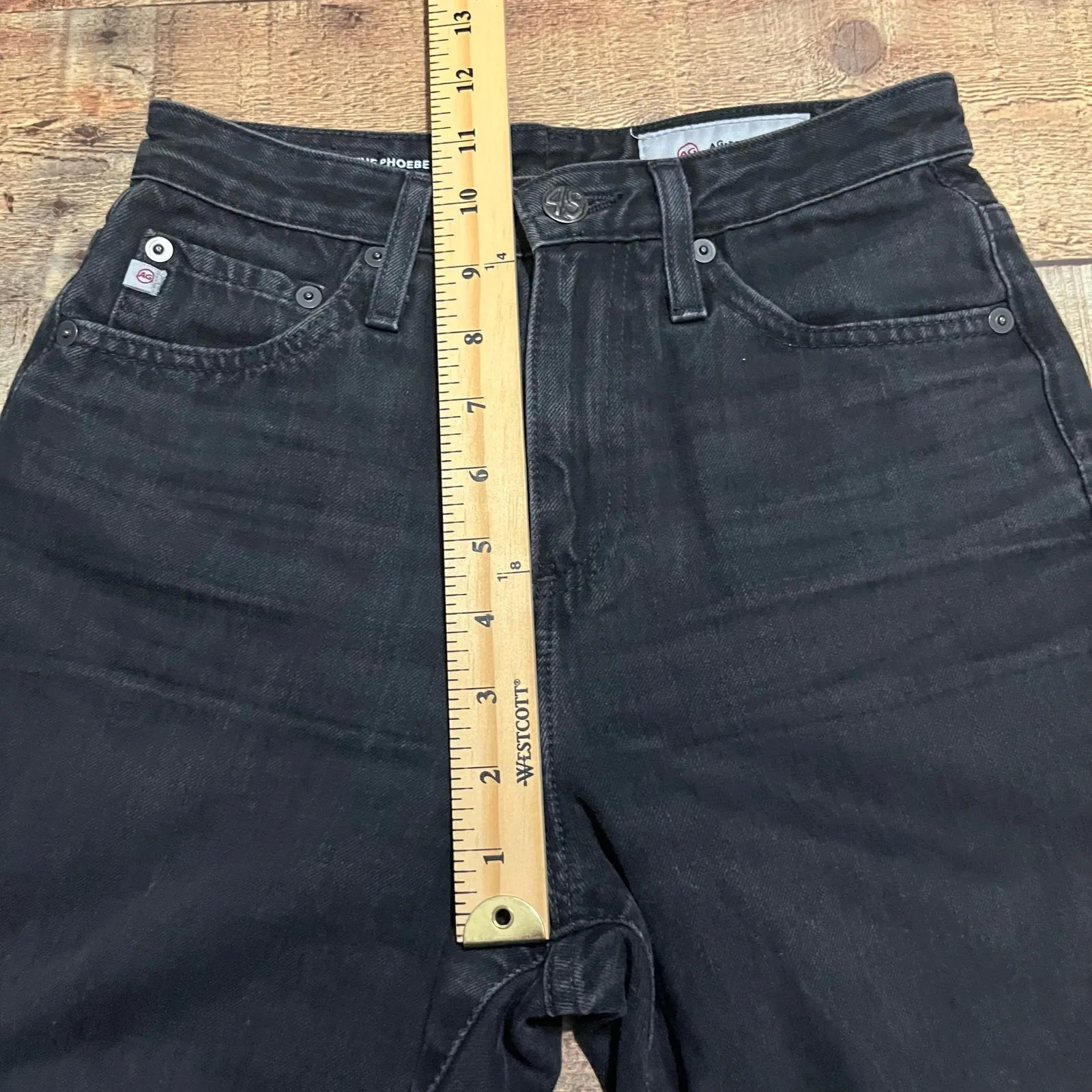 AG Adriano Goldschmied Vintage High-Waisted Tapered Leg The Phoebe Jeans Sz 24 - Image 5