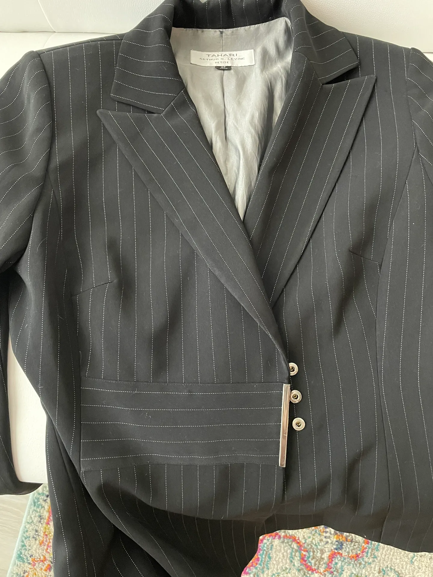 Vintage Oversized Blazer Black Size L - Image 3