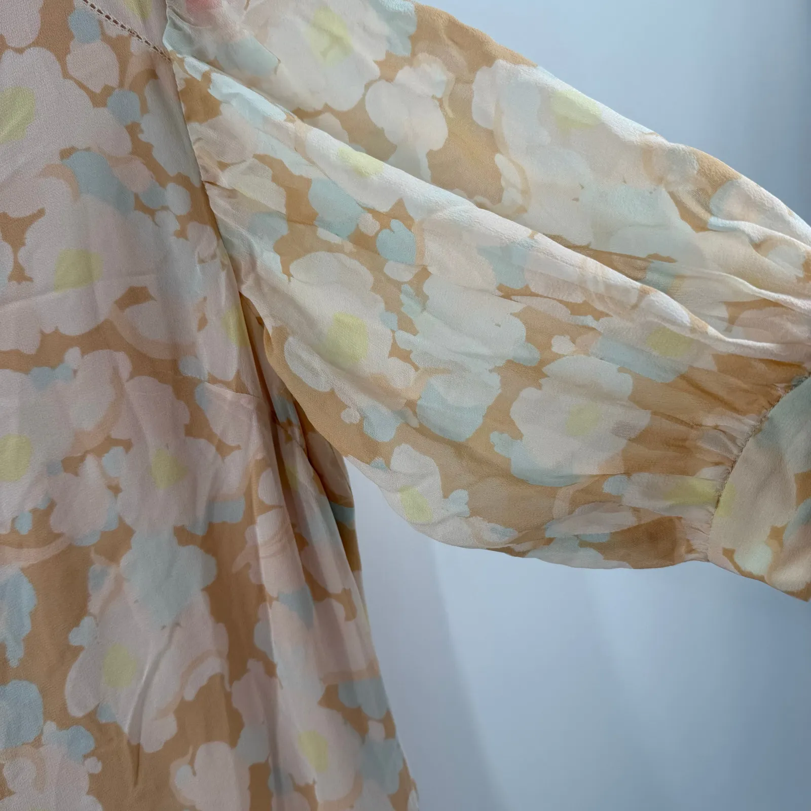 JOIE Dress Size Small 100% Silk NEW Floral Pastel Romantic Cottage Prairie NWOT - Image 10