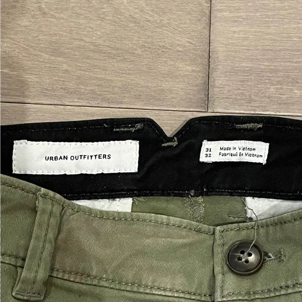 Urban Outfitters | Cheeky Denim Short Frayed High Rise Green 31 - Image 3