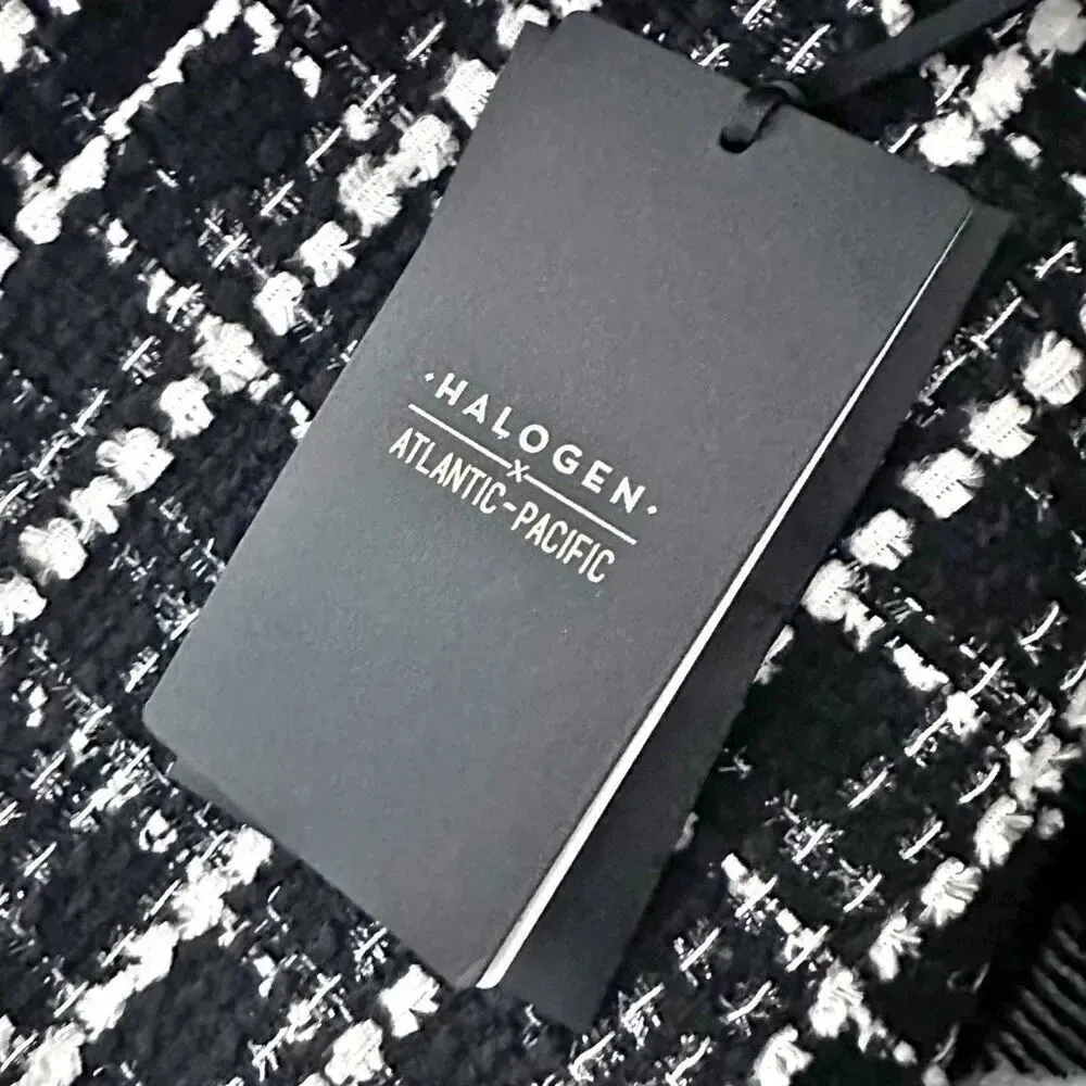 HALOGEN x ATLANTIC PACIFIC | NWT Tulle Ruffle Plaid Jacket Tweed Blazer | Large - Image 11