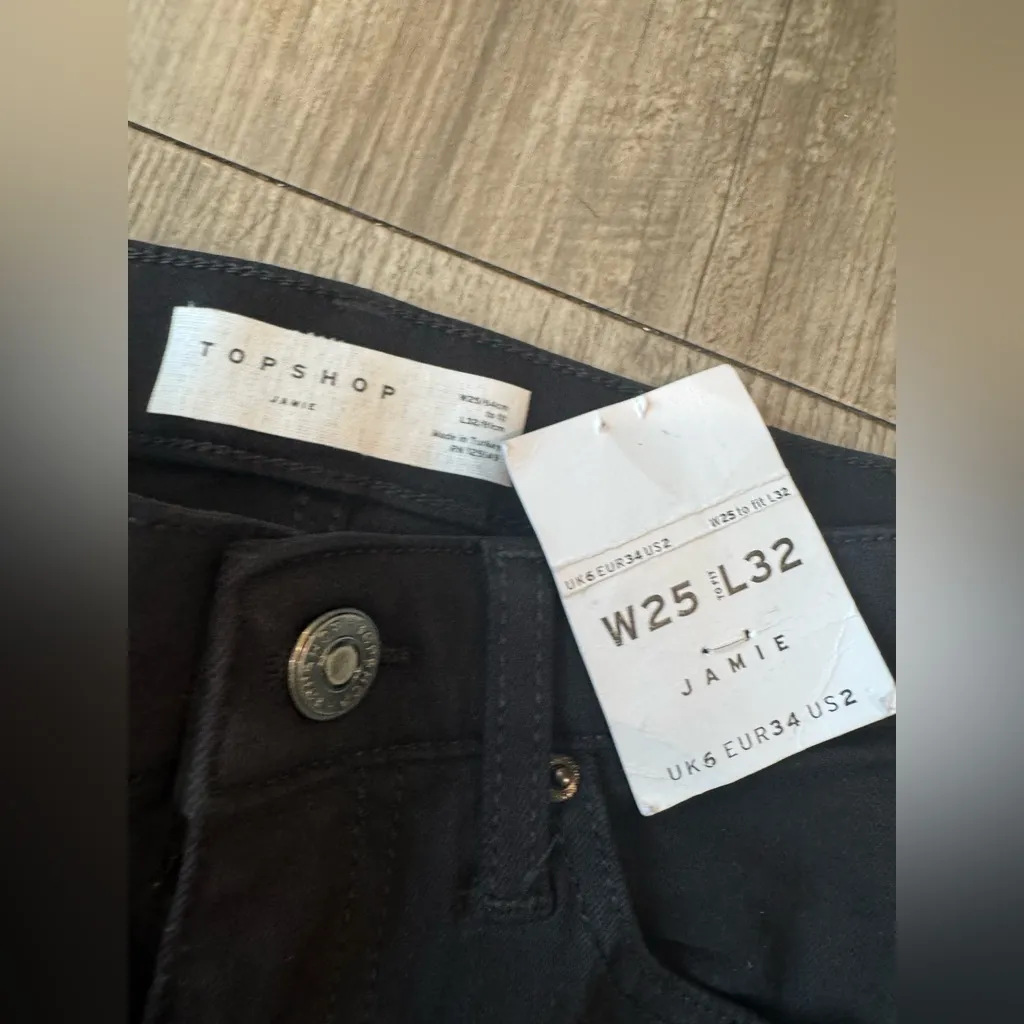 Topshop Black Jamie high rise skinny jeans - Image 8