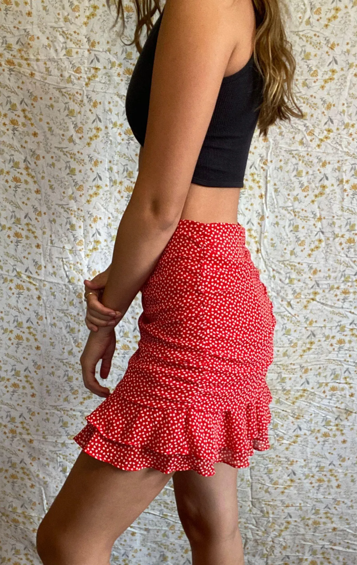 Native One Red Heart Skirt Size M - Image 2