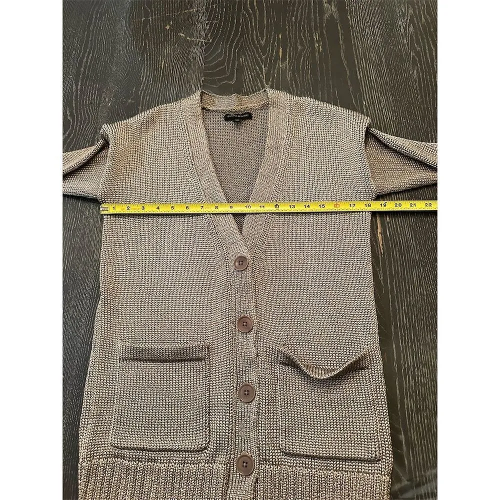 Banana Republic Women's Petite Oversized Cardigan Sweater Gray Size S - Image 9