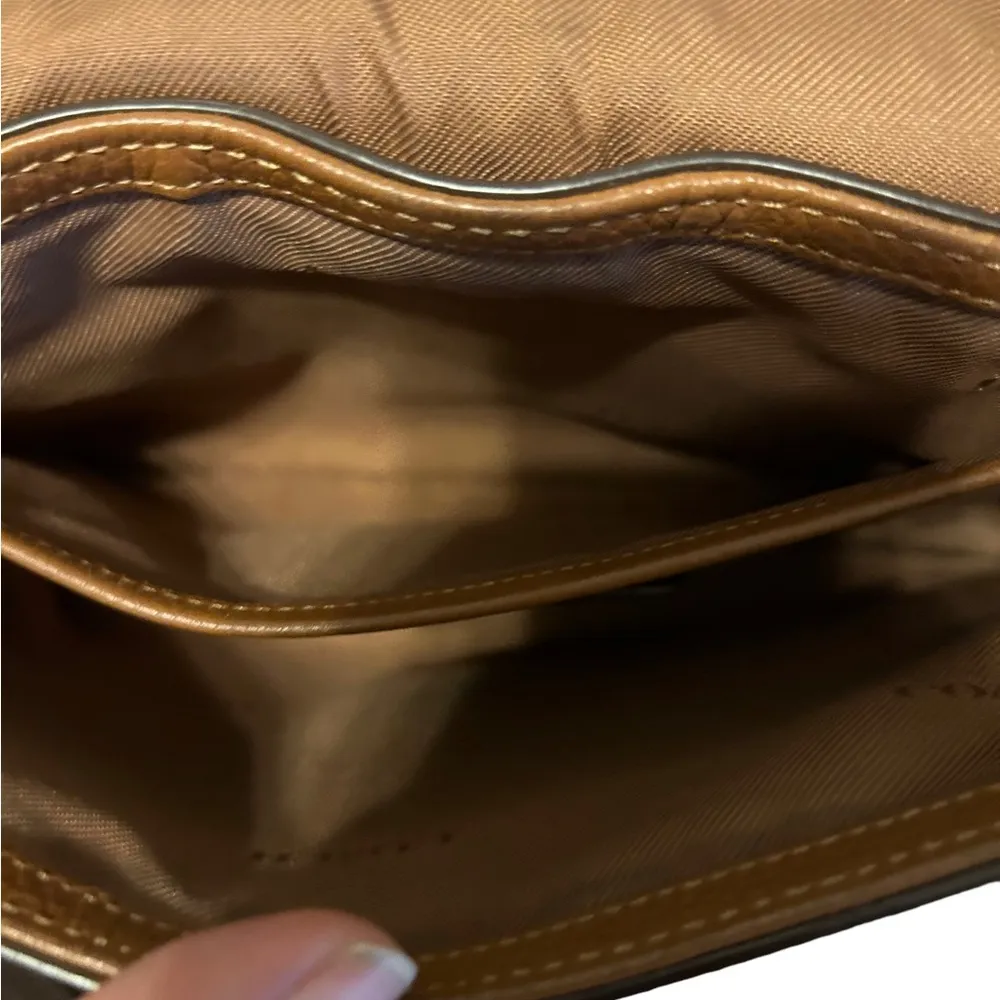 Coach light brown Crossbody Shoulder Bag Pebble Leather - Image 6