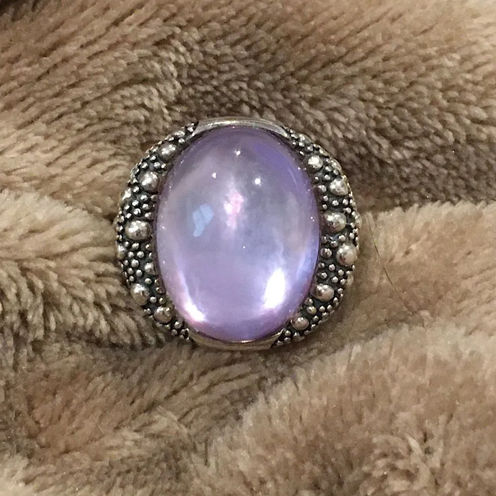 MICHAEL DAWKINS Starry Night Amethyst Sterling Silver 925 Ring Sz 9 - Image 11