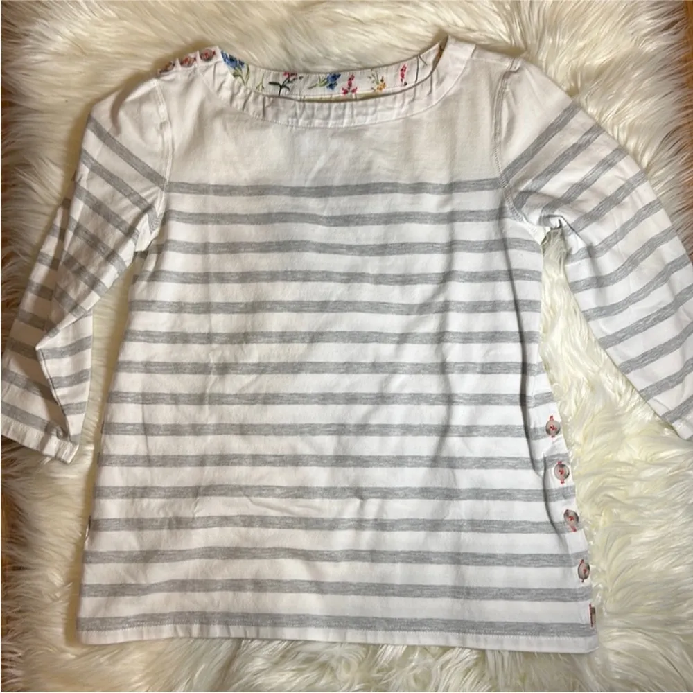 Maeve Anthropologie Bonnie Boatneck Striped Top Size Large - Image 4