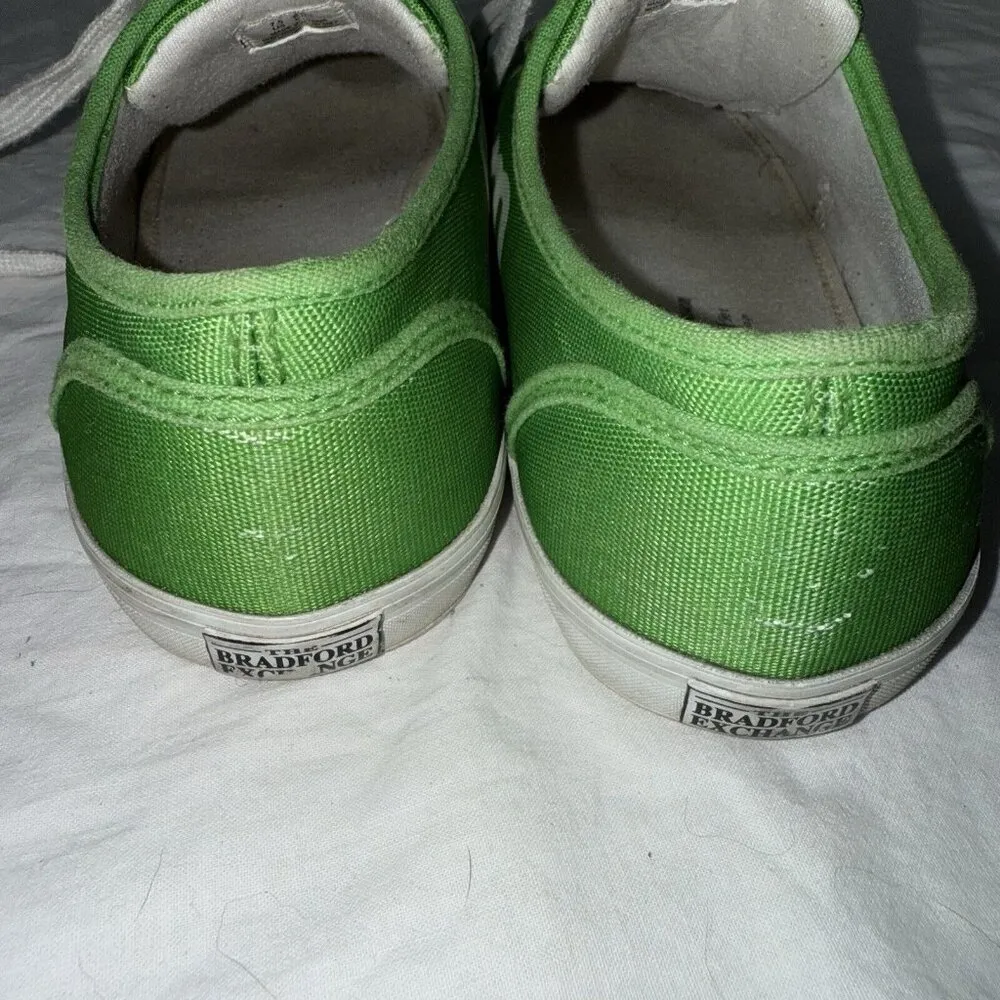 Bradford Exchange Green M&M Sneakers Womens Size 7.5 Shoes Low Top Canvas - Image 4