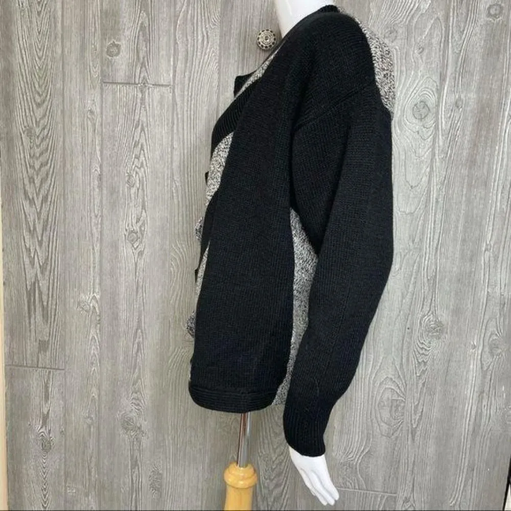 Vintage Richard Martin knit button sweater wool angora top schitt creek m Black Size M - Image 3