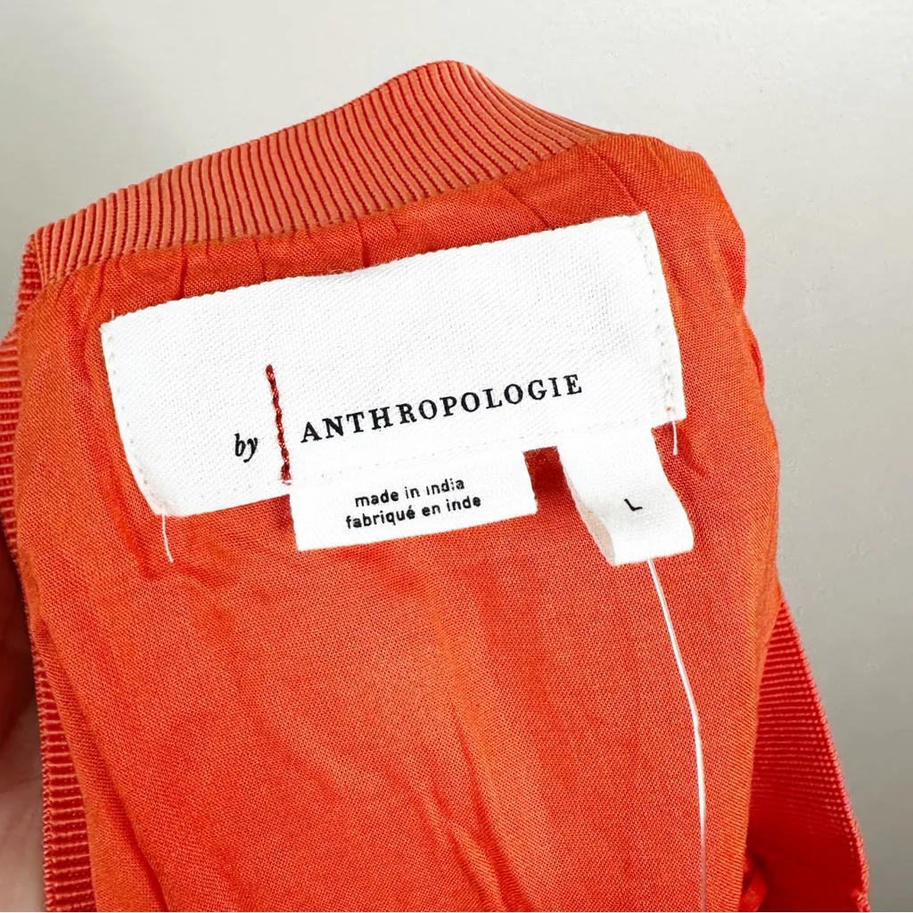 NEW Anthropologie Evelyn Tulle Midi Maxi Skirt Womens Large Orange Tiered - Image 8