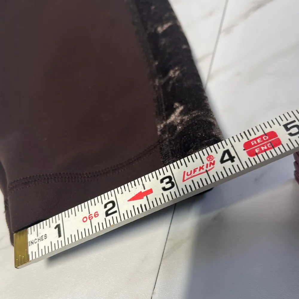 Lululemon Align Super High Rise Crop Brown Crushed Velvet size 4 - Image 9