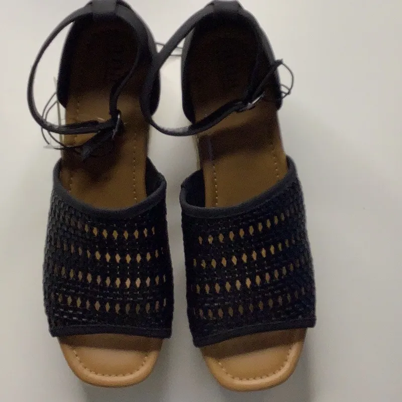 a.n.a Size 10 Women’s Black Lisa Wedge Sandals, New With Tags. - Image 6