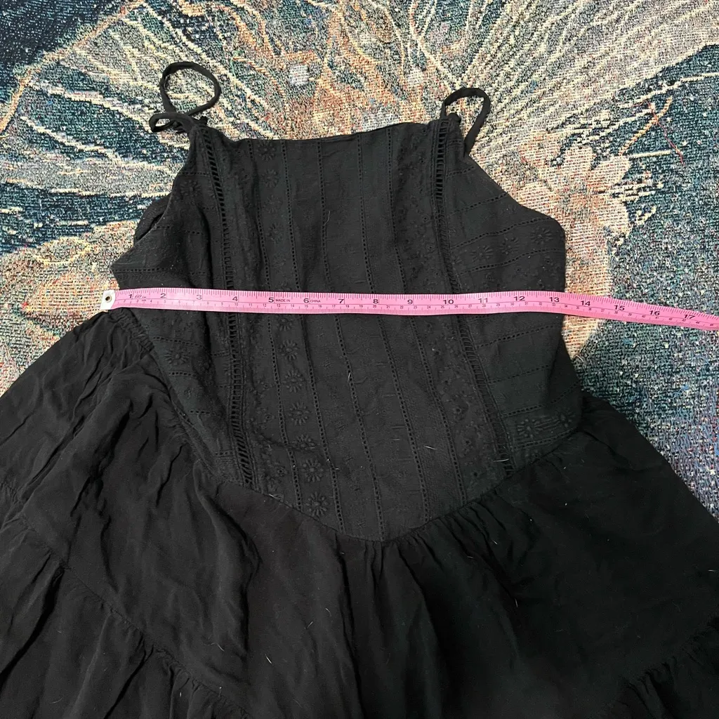 Wild Fable Black Tiered Mini Dress M Y2K Streetwear Skater Ruffle Summer Casual - Image 12