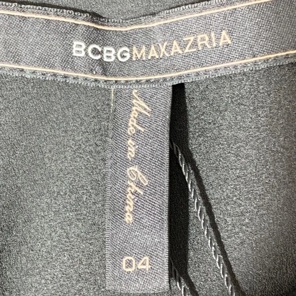 BCBGMAXAZRIA Women’s Black One Shoulder Velvet Cocktail Dress Size 4 NWT - Image 9