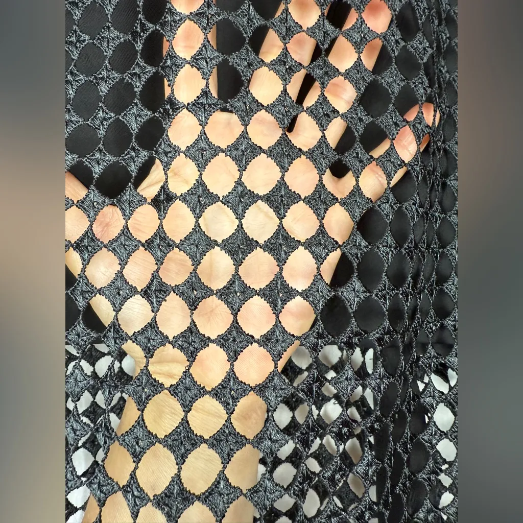 Ann Taylor Black Mesh Maxi Skirt - Image 2