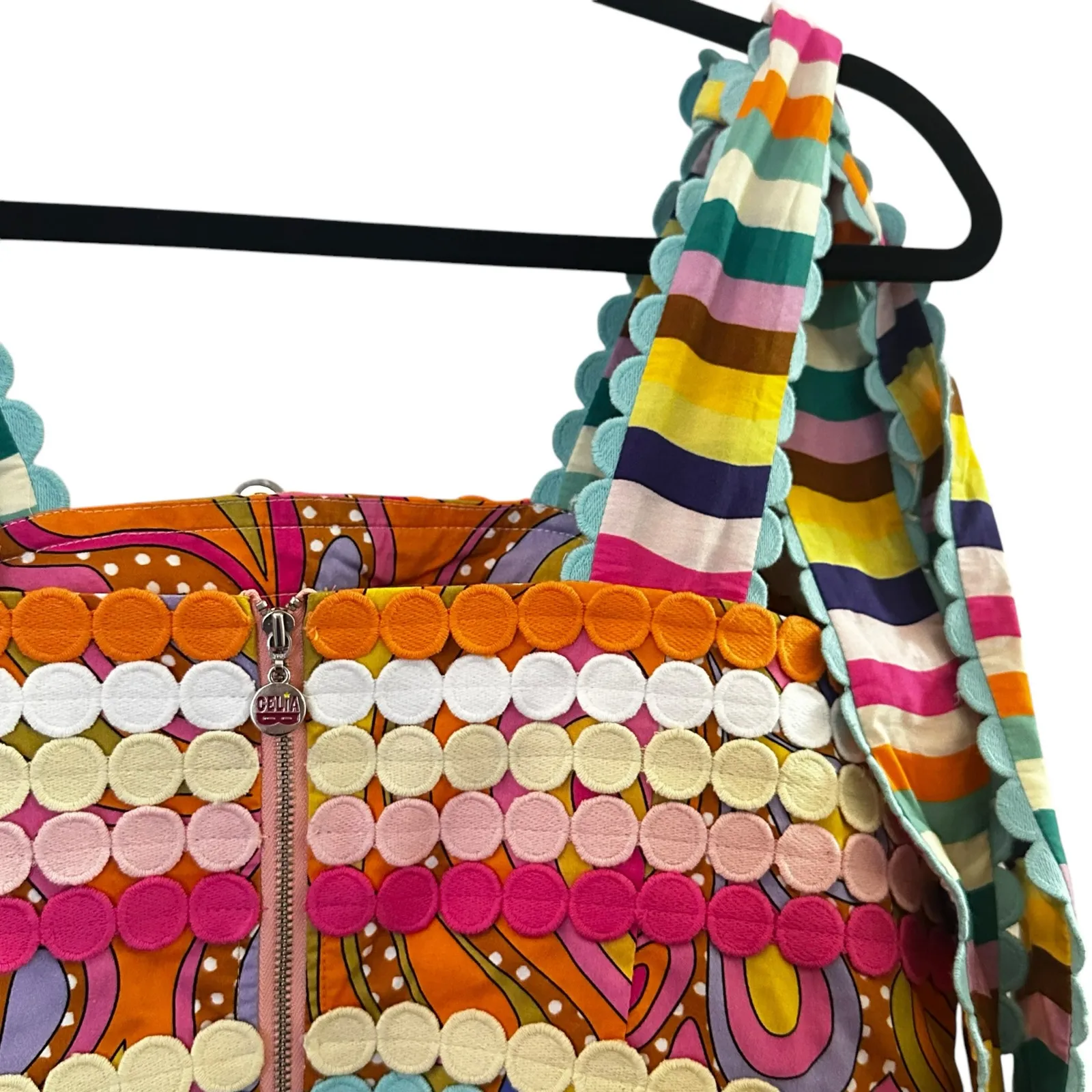 CeliaB Magnolia Dress Orange Size L - Image 7