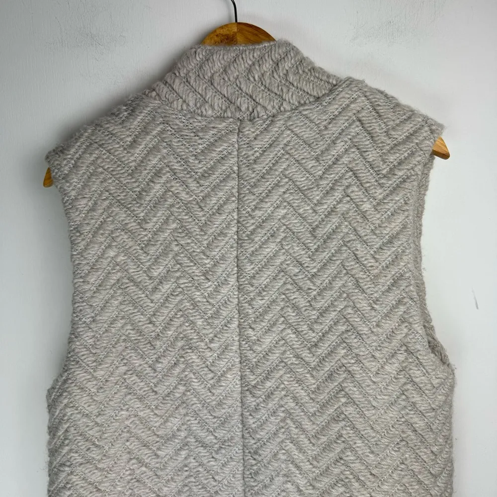 Michael Stars Womens Longline Sweater Vest Sz Medium Chevron Knit Open Front - Image 10