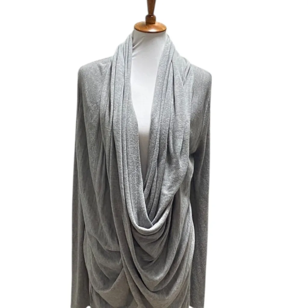 Nordstrom Lingerie Wrap Sweater Gray Size M - Image 2