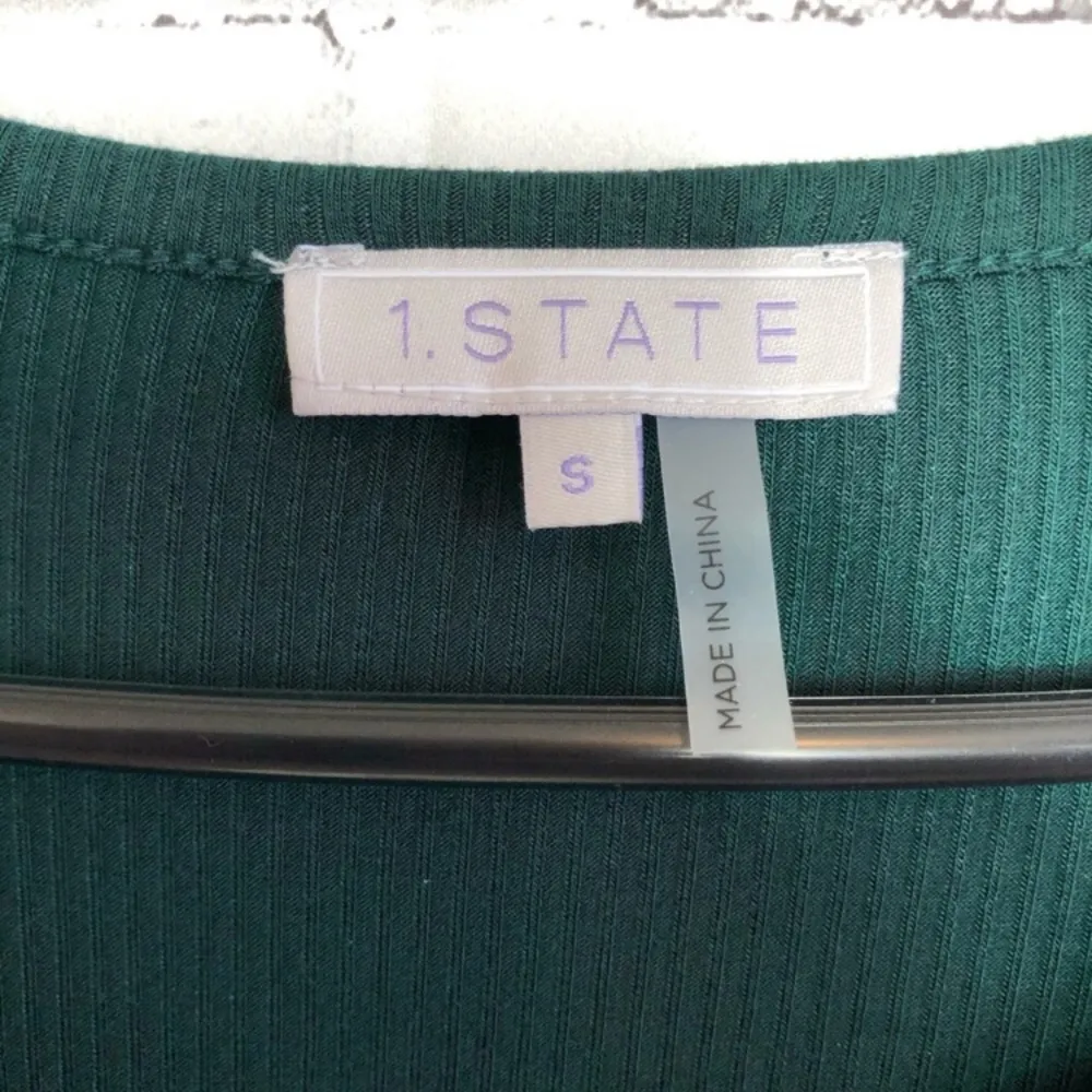 1. State Bell Sleeve Curator Long Dress Jasper Green Size Small - Image 5