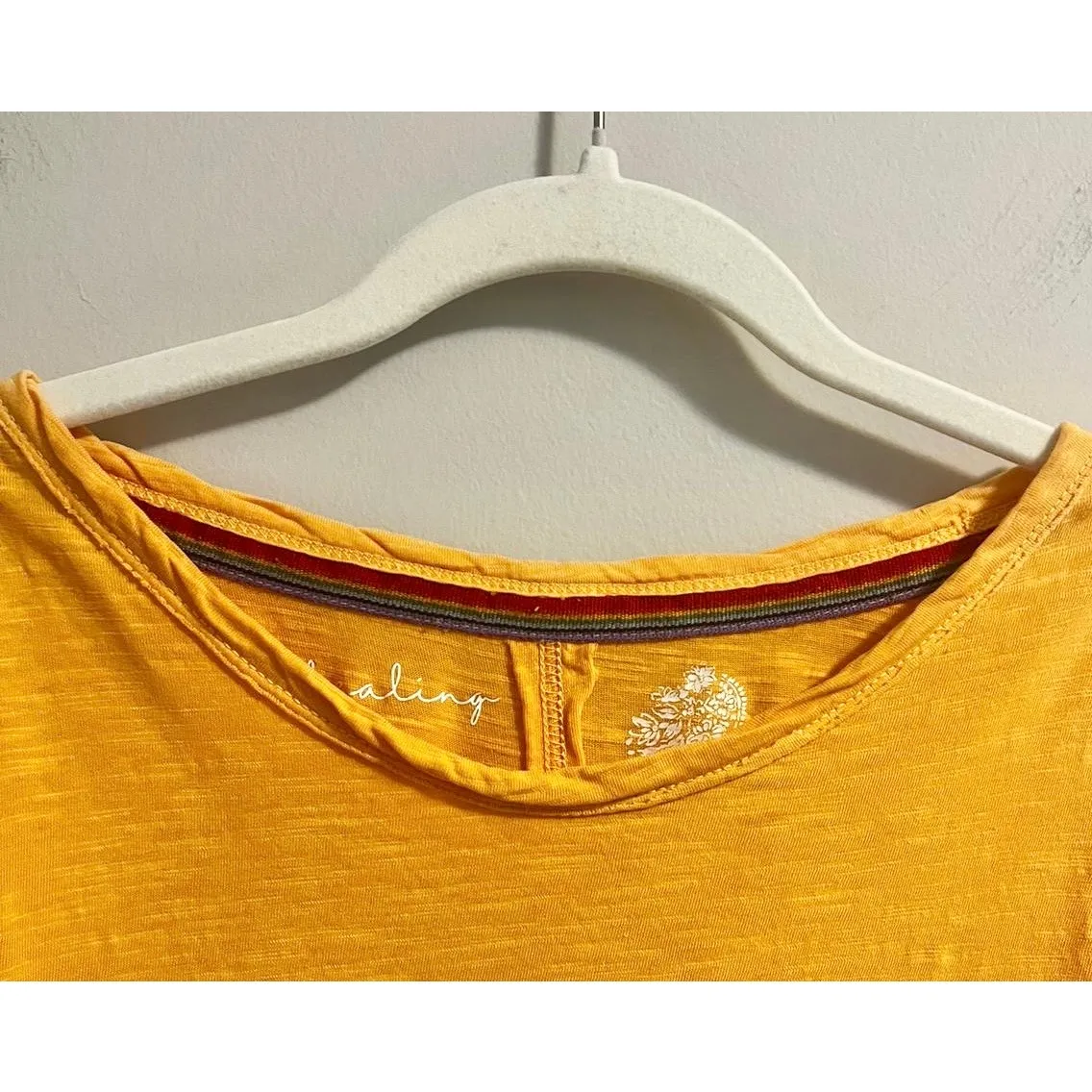 Anthropologie Pilcro Sustainable Swing Tangerine Orange Tee Top Oversized sz. XS - Image 4