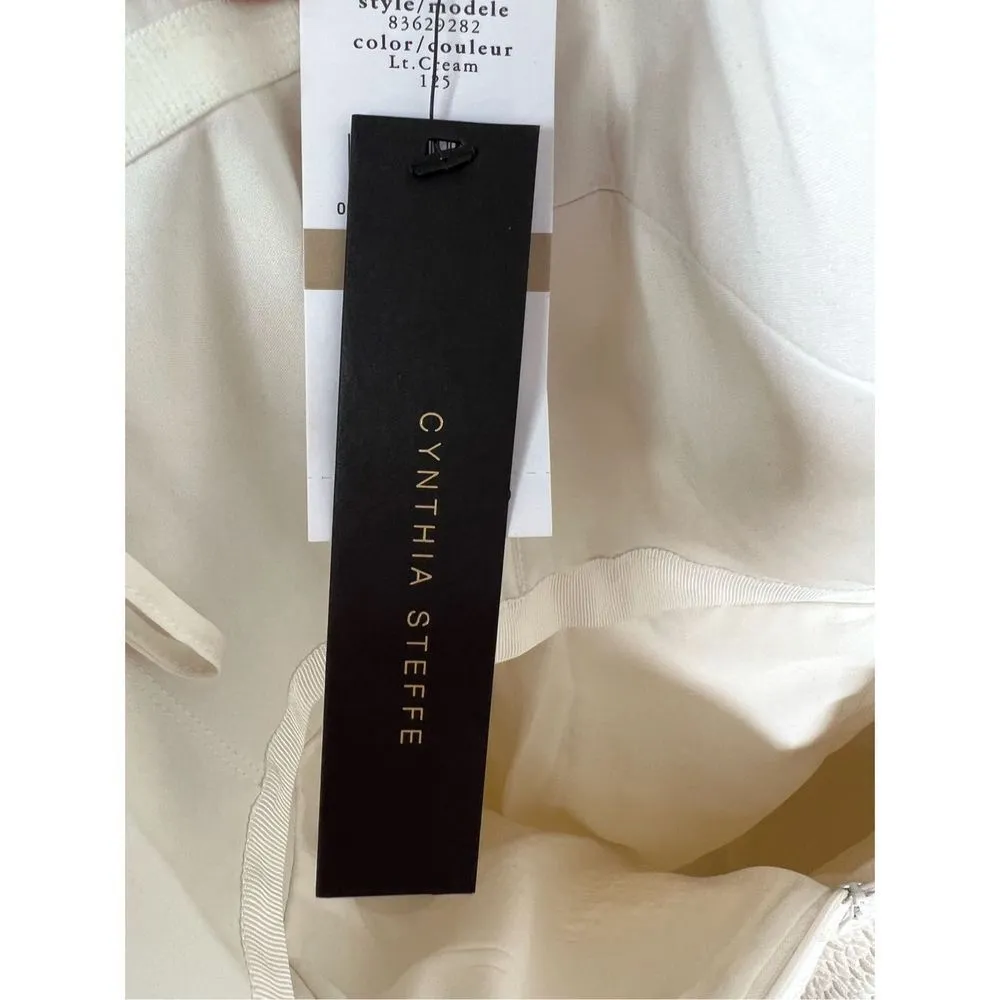 Cynthia Steffe Women's Diandra Metallic Dress Gold Cream Size 12 - Image 7