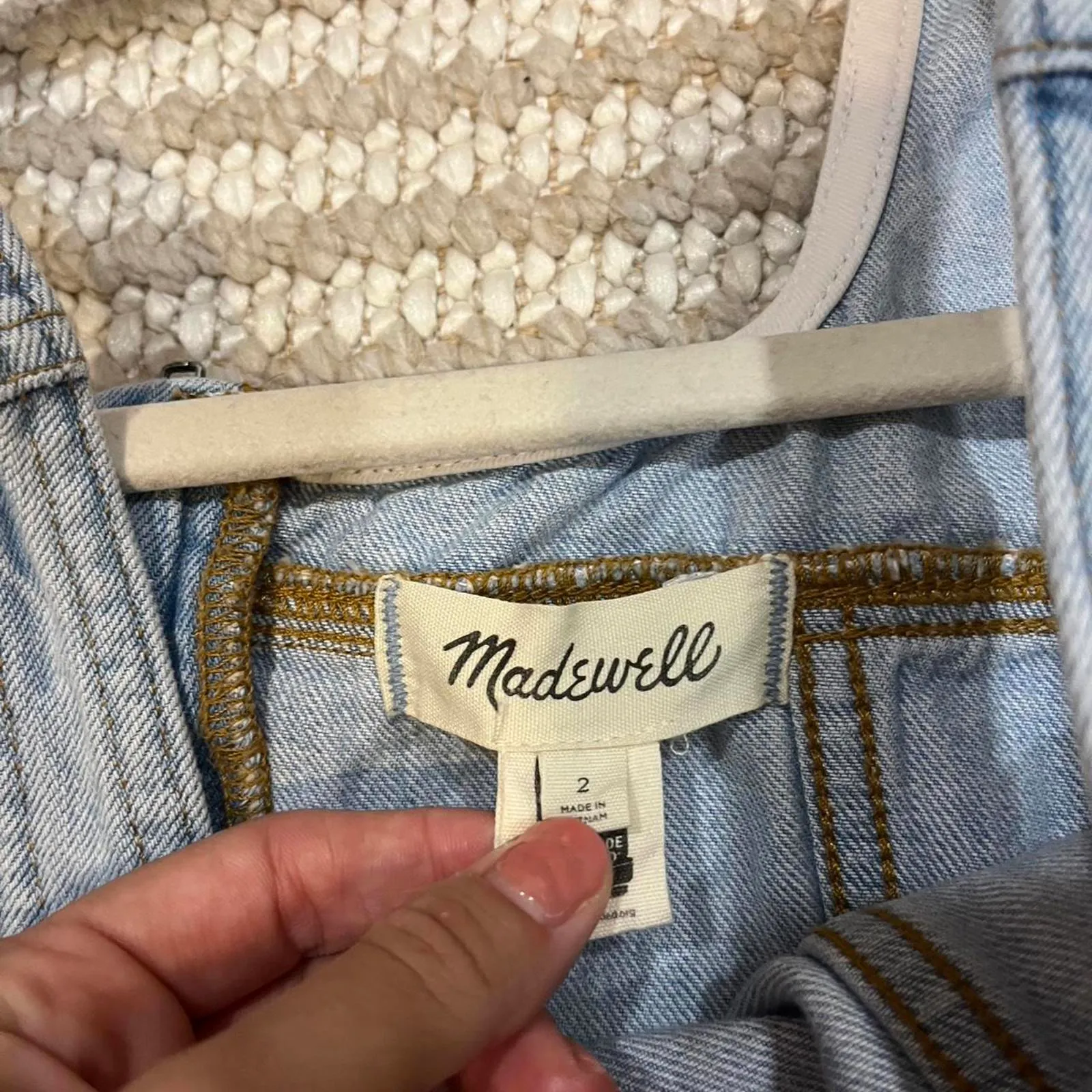 MADEWELL Denim A-Line Sleeveless Mini Dress - Image 5