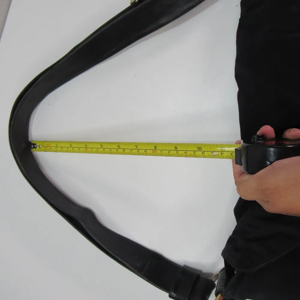 Marino Orlandi Shoulder Sling Bucket Bag Black Italian Leather Boho Y2K Grunge - Image 10