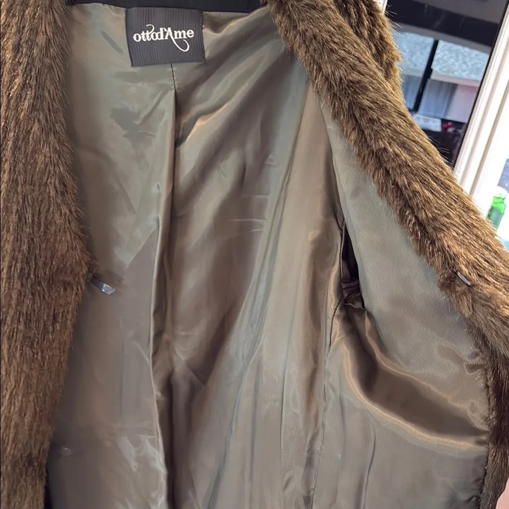 NWOT OTTOD AME green Teddy Jacket with Soft Texture and Relaxed Fit Brown Size 4 - Image 12